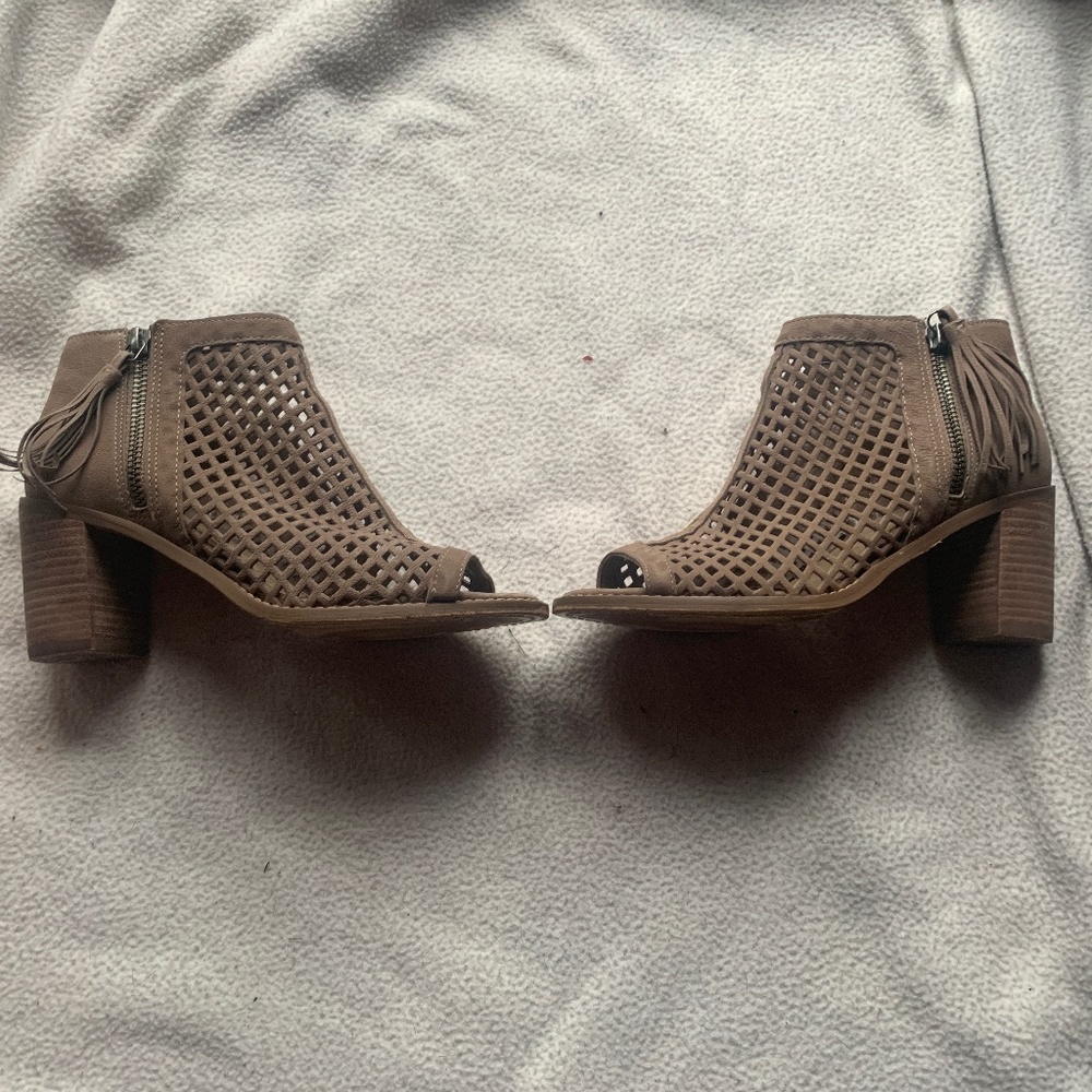 Vince Camuto Tresin Perforated Open Toe Bootie